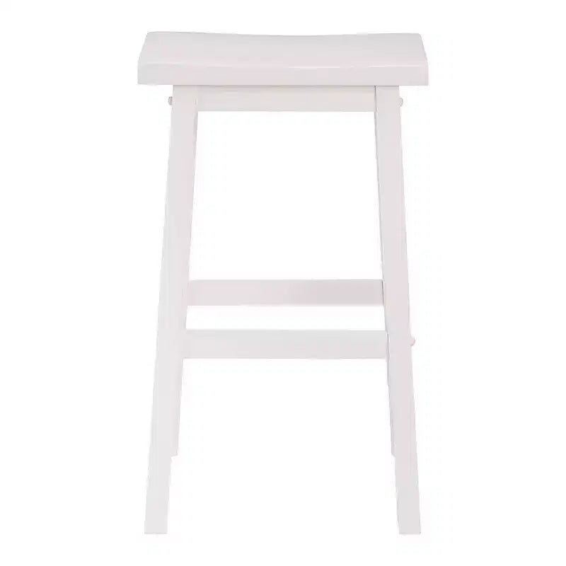 Tabouret de bar/comptoir de cuisine PJ Wood Classic de 73,6 cm avec assise en selle, blanc (paquet de 8)
