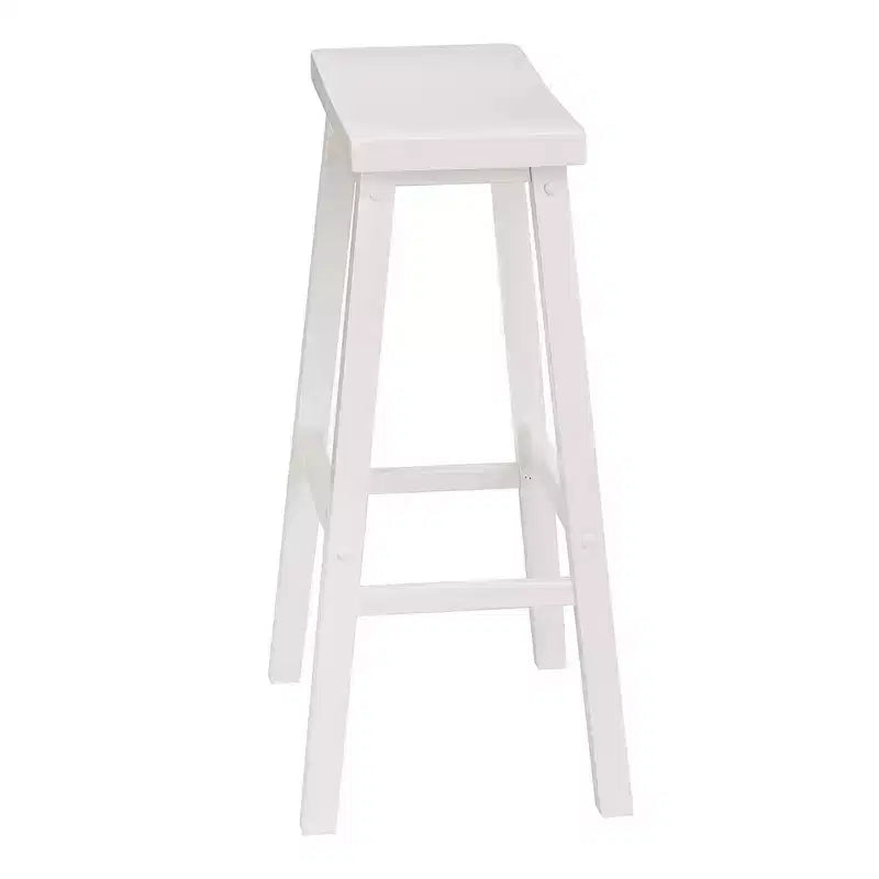 Tabouret de bar/comptoir de cuisine PJ Wood Classic de 73,6 cm avec assise en selle, blanc (paquet de 8)