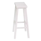 Tabouret de bar/comptoir de cuisine PJ Wood Classic de 73,6 cm avec assise en selle, blanc (paquet de 8)
