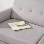 Canapé Adair Mid-Century Modern avec accoudoirs à poches Tissu en lin capitonné - Mellow