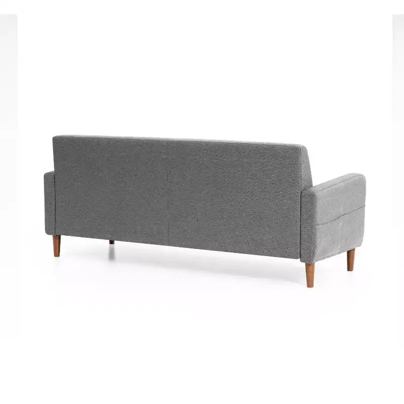 Canapé Adair Mid-Century Modern avec accoudoirs à poches Tissu en lin capitonné - Mellow