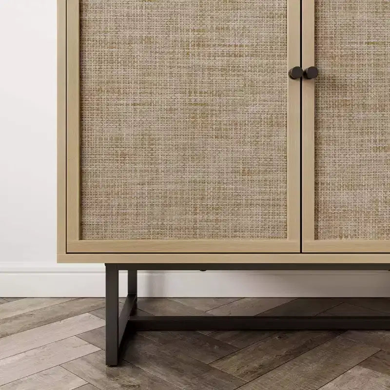 Meuble de rangement Kova en bois et rotin - Nathan James