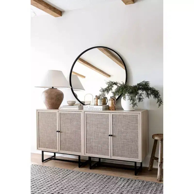 Meuble de rangement Kova en bois et rotin - Nathan James