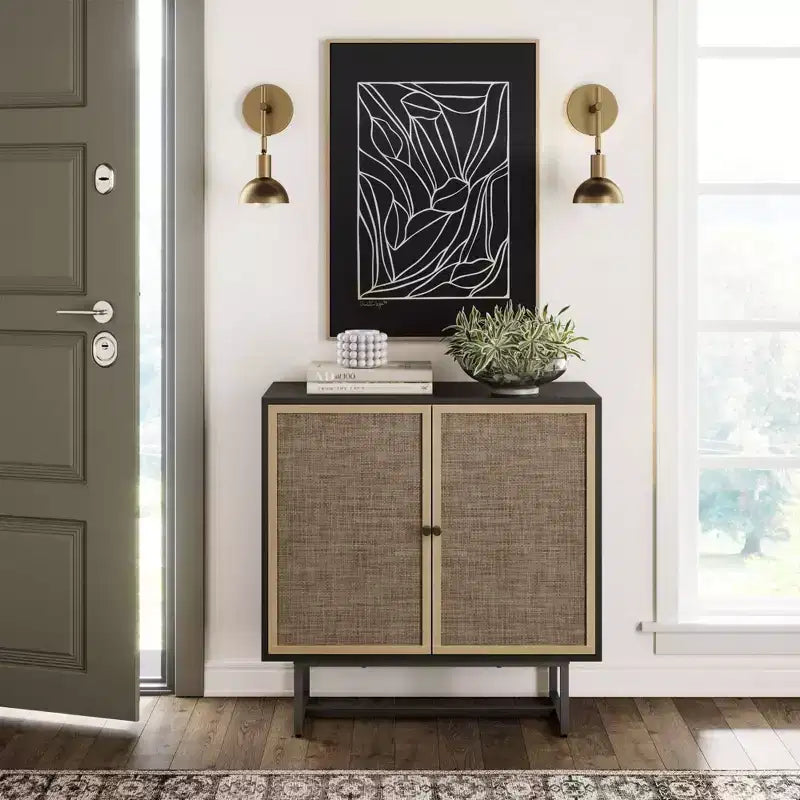 Meuble de rangement Kova en bois et rotin - Nathan James