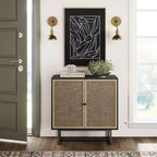 Meuble de rangement Kova en bois et rotin - Nathan James