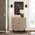 Meuble de rangement Kova en bois et rotin - Nathan James