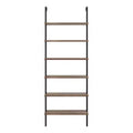 85 Theo 6 Tier Wood Wall Mount Ladder Bookshelf - Nathan James