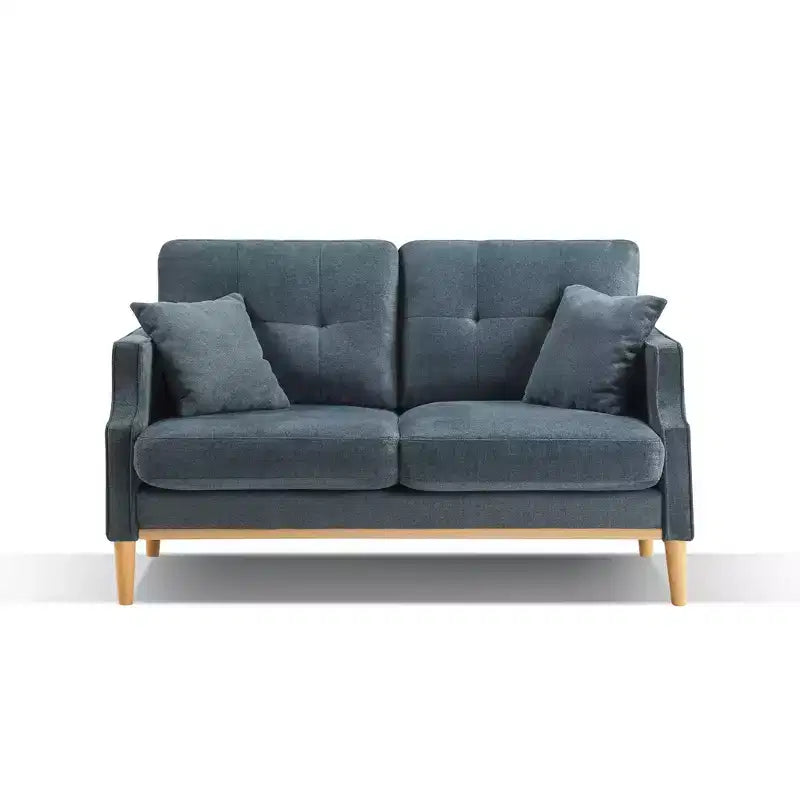 Causeuse en tissu imperméable avec port de chargement USB et 2 coussins - ModernLuxe