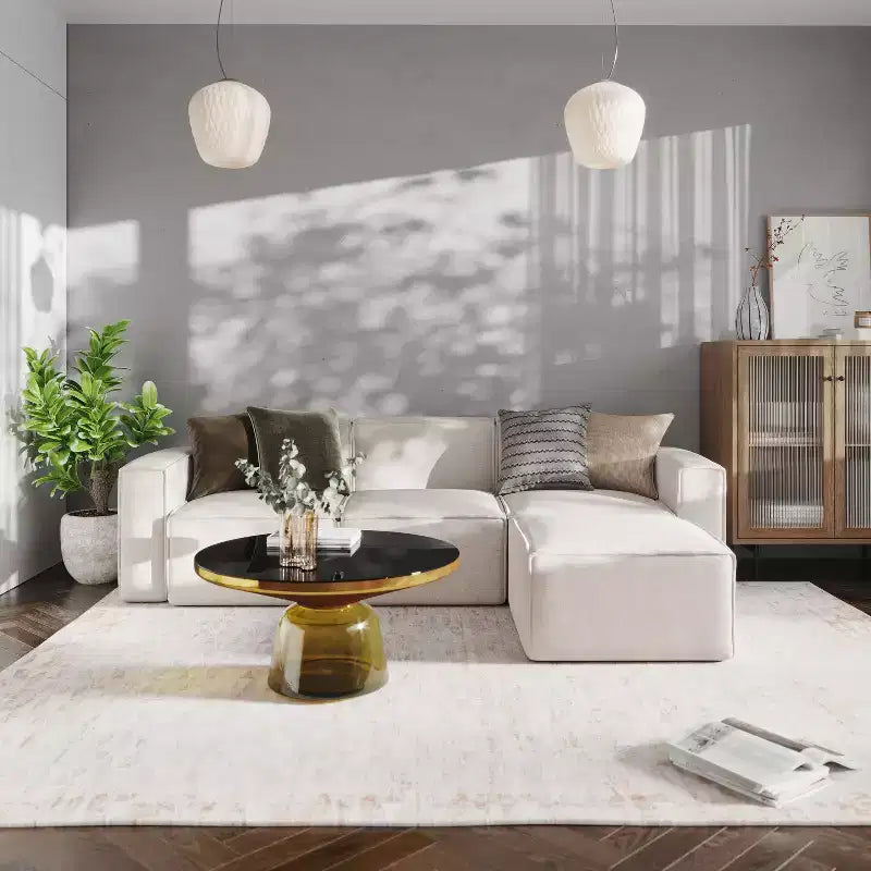 Repose-pieds ottoman modulaire Emma et Oliver