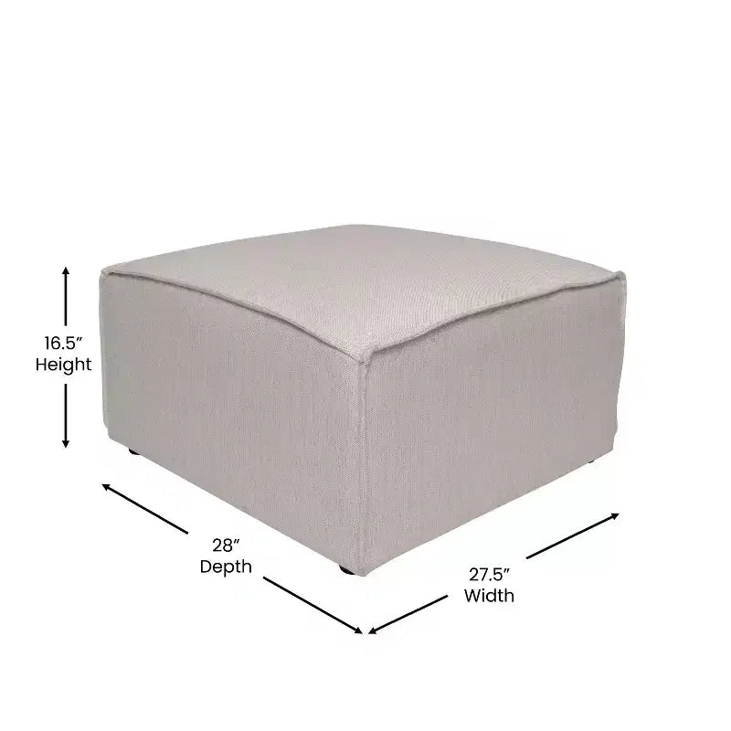 Repose-pieds ottoman modulaire Emma et Oliver
