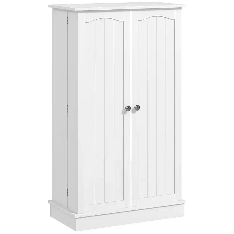 HOMCOM Meuble de cuisine 41, Armoire de cuisine à 2 portes avec 5 étagères de rangement, 12 porte-épices et étagères réglables pour salle à manger
