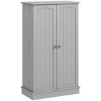 HOMCOM Meuble de cuisine 41, Armoire de cuisine à 2 portes avec 5 étagères de rangement, 12 porte-épices et étagères réglables pour salle à manger