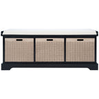 Banc de rangement SAFAVIEH Fiorello 3 tiroirs avec coussin - 47,3 L x 15 P x 19 H - 47Lx15Px19H