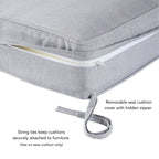 Ensemble de deux coussins d'extérieur haut de gamme Sunbrella pour assise profonde