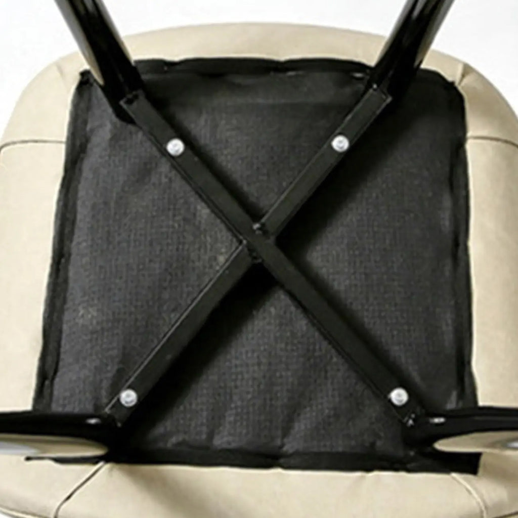 Chaise de salle à manger simple en cuir rembourré avec dossier solide et pieds en métal