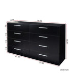 Commode double à 8 tiroirs, peu encombrante