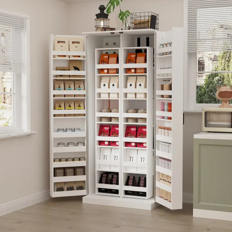 Organisateur de cuisine polyvalent : Meuble compact de 80 cm avec rangement intelligent