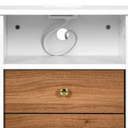 Tables de chevet (lot de 2) avec station de charge, table d'appoint avec 2 tiroirs, ports USB et prises, pour chambre à coucher