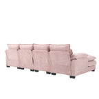 Canapé modulable Cloud pour salon, canapé d'angle moderne en chenille/boucle, canapé convertible modulable confortable avec double méridienne