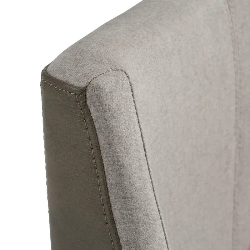 Tabouret de comptoir contemporain Modrest Fairview gris et laiton