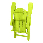 Chaise Adirondack pliante d'extérieur tout temps Polytrends Laguna résistante à la décoloration pour patio