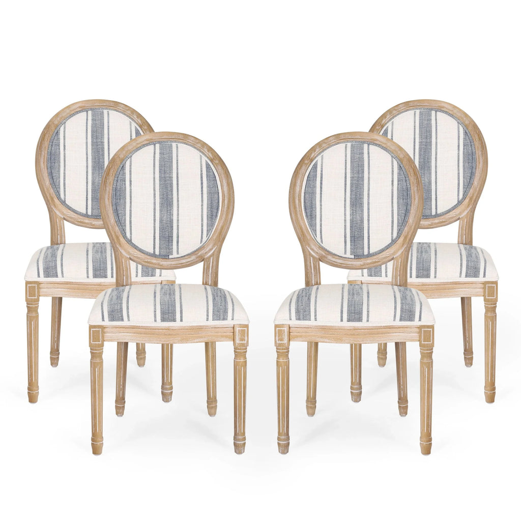 Chaises de salle à manger en tissu de style campagnard français - NH419413