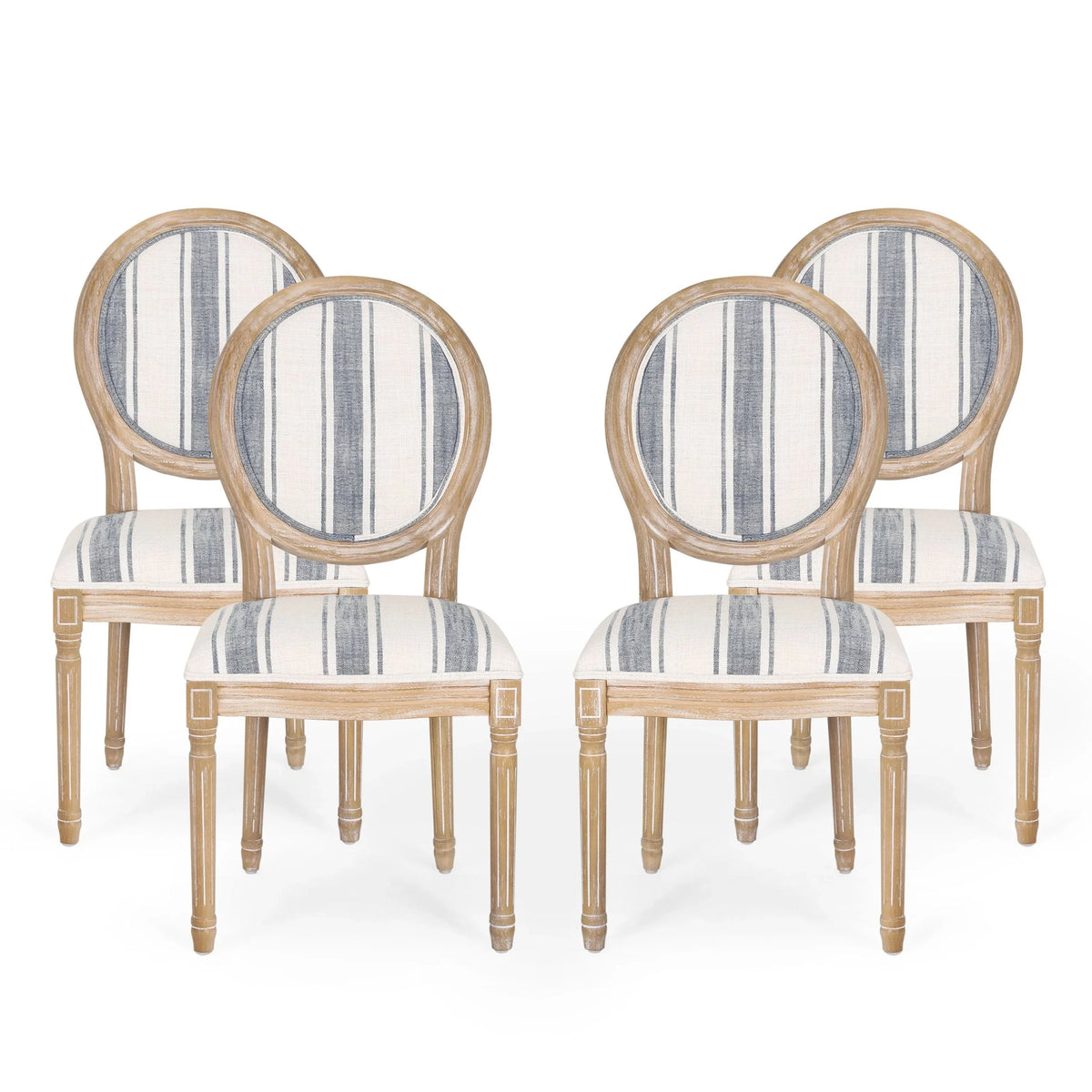 Chaises de salle à manger en tissu de style campagnard français - NH419413