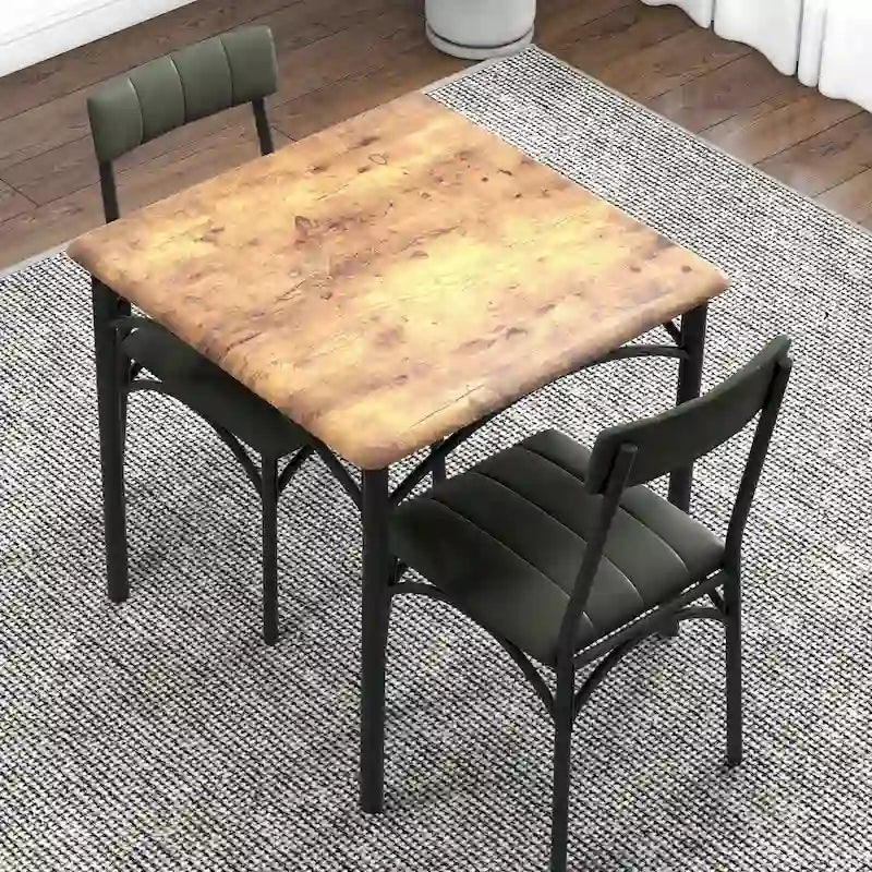 Ensemble table de cuisine et 2 chaises rembourrées