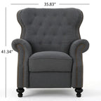 Fauteuil inclinable en tissu touffeté Walder avec têtes de clous par Christopher Knight Home