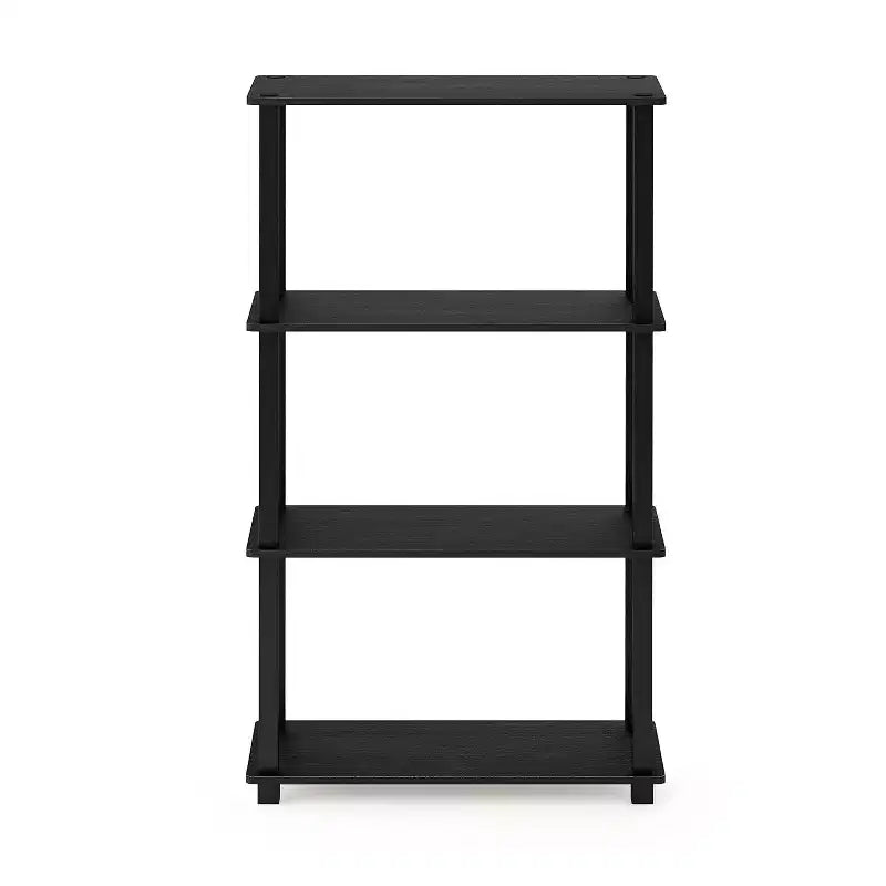 Furinno Étagère Ouverte Décorative à 4 Niveaux, Étagère de Présentation Polyvalente, Americano