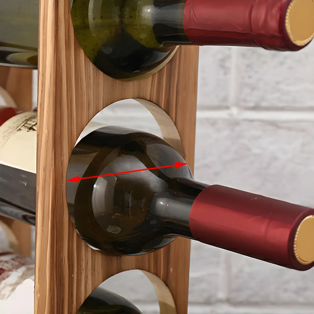 Présentoir à Vin Empilable en Bois Naturel pour Comptoir
