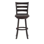 Tabouret de bar pivotant Flash Furniture Liesel en bois massif avec dossier en échelle, de qualité commerciale, hauteur de bar