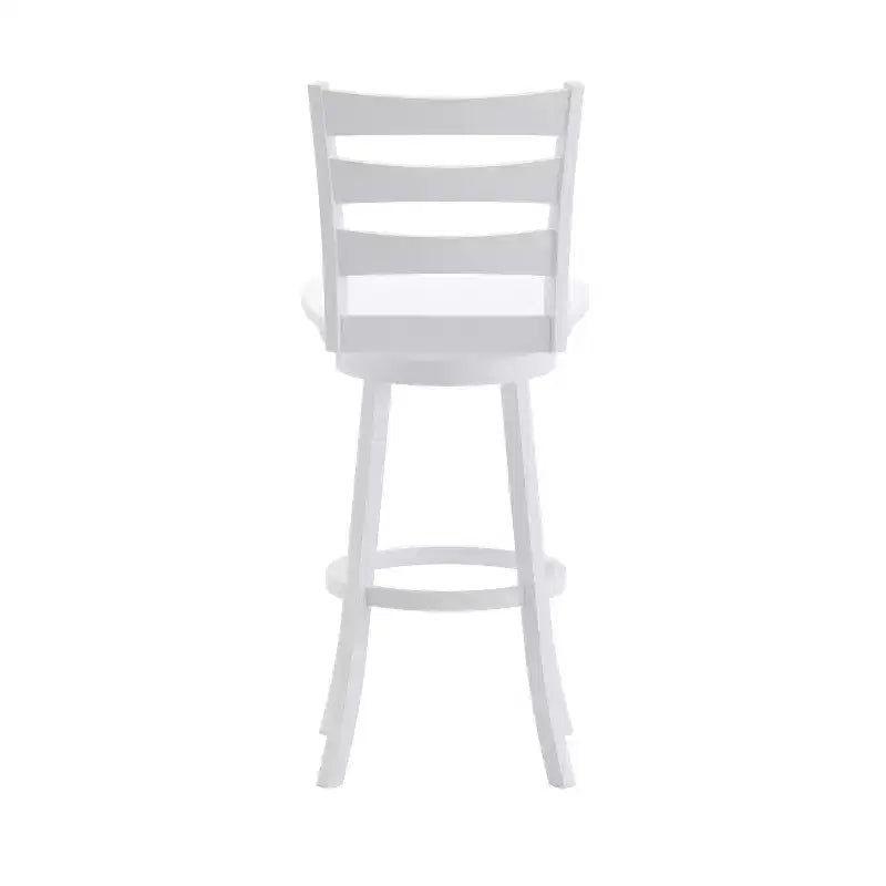 Tabouret de bar pivotant Flash Furniture Liesel en bois massif avec dossier en échelle, de qualité commerciale, hauteur de bar