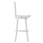 Tabouret de bar pivotant Flash Furniture Liesel en bois massif avec dossier en échelle, de qualité commerciale, hauteur de bar