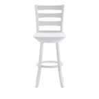 Tabouret de bar pivotant Flash Furniture Liesel en bois massif avec dossier en échelle, de qualité commerciale, hauteur de bar