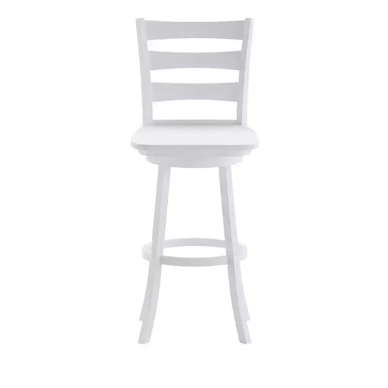 Tabouret de bar pivotant Flash Furniture Liesel en bois massif avec dossier en échelle, de qualité commerciale, hauteur de bar