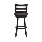 Tabouret de bar pivotant Flash Furniture Liesel en bois massif avec dossier en échelle, de qualité commerciale, hauteur de bar