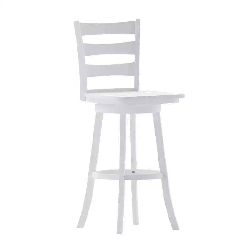 Tabouret de bar pivotant Flash Furniture Liesel en bois massif avec dossier en échelle, de qualité commerciale, hauteur de bar