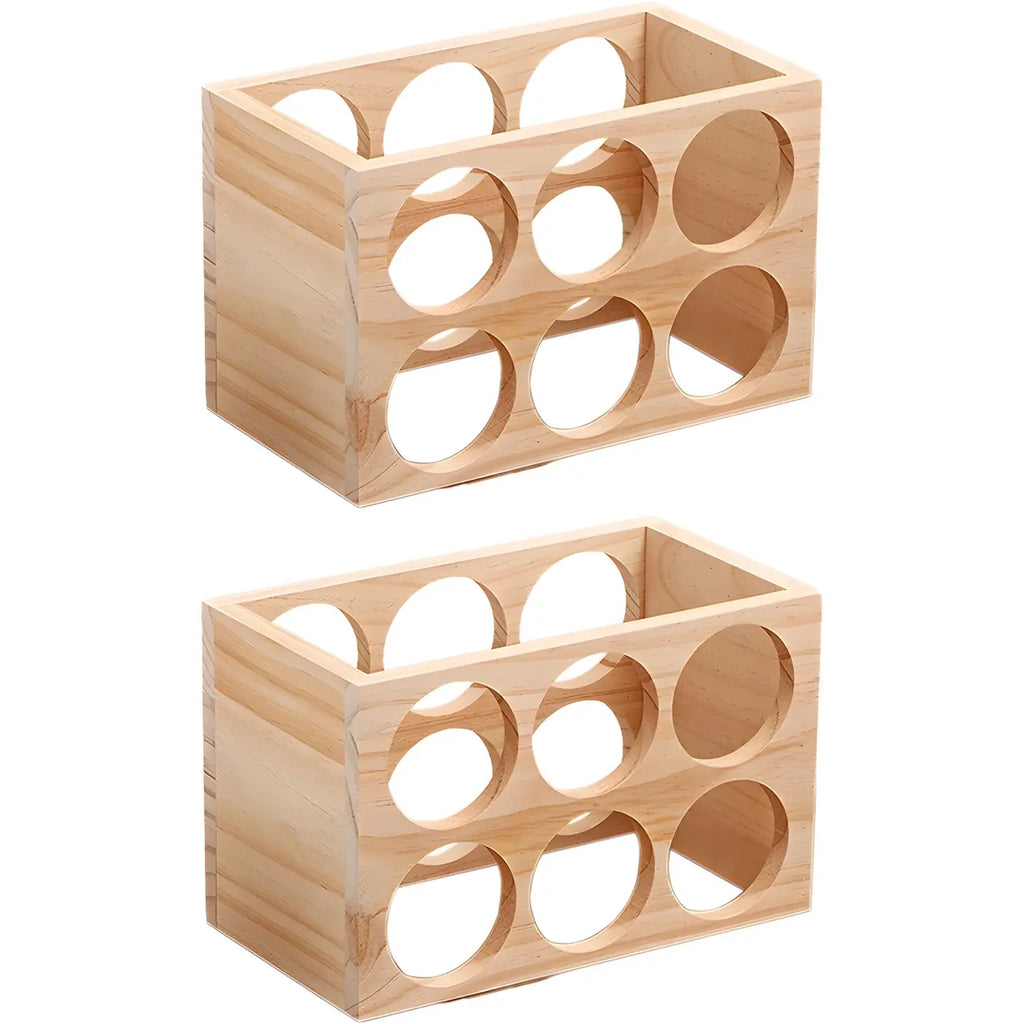 Présentoir à Vin Empilable en Bois Naturel pour Comptoir