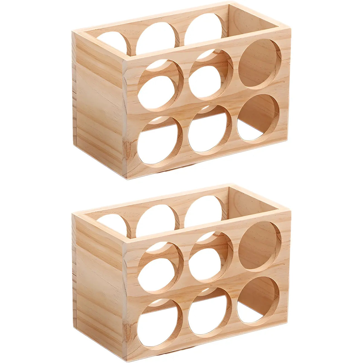 Présentoir à Vin Empilable en Bois Naturel pour Comptoir