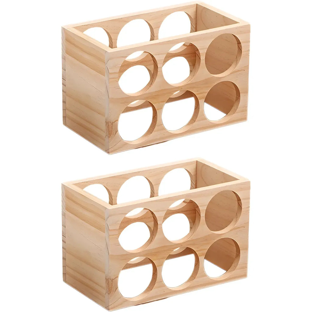 Présentoir à Vin Empilable en Bois Naturel pour Comptoir