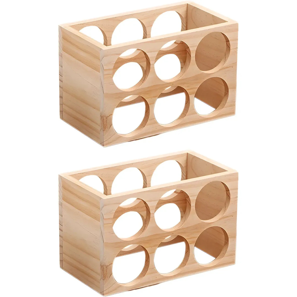 Présentoir à Vin Empilable en Bois Naturel pour Comptoir