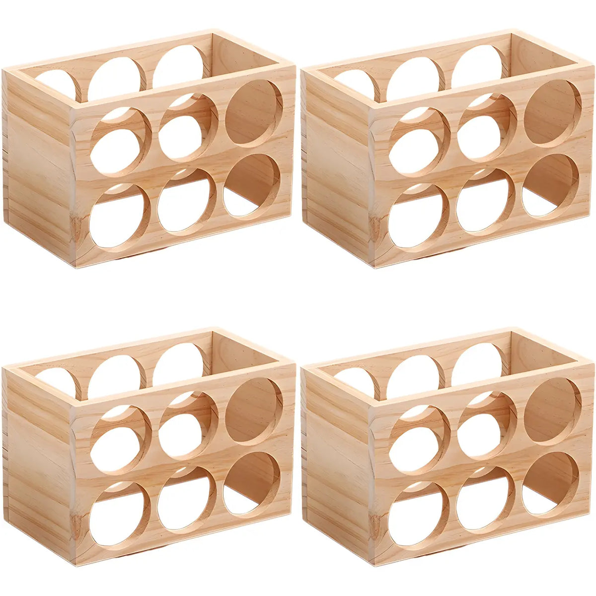 Présentoir à Vin Empilable en Bois Naturel pour Comptoir