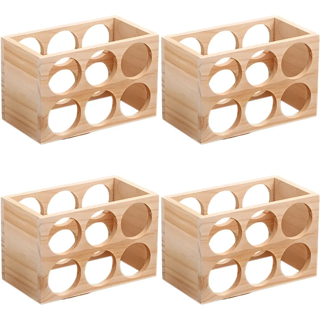 Présentoir à Vin Empilable en Bois Naturel pour Comptoir