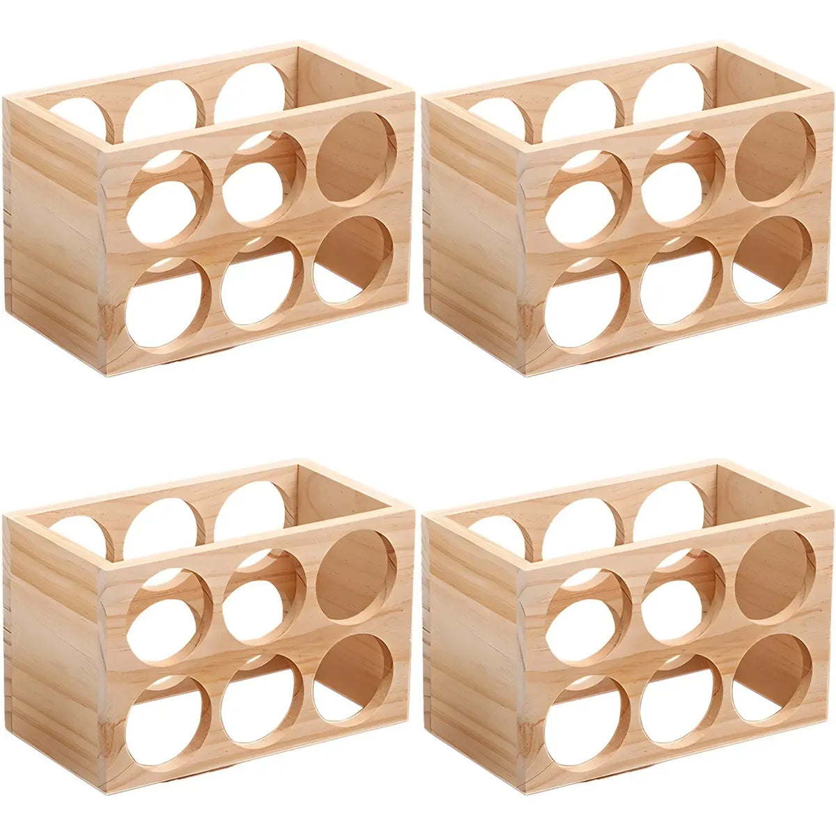 Présentoir à Vin Empilable en Bois Naturel pour Comptoir
