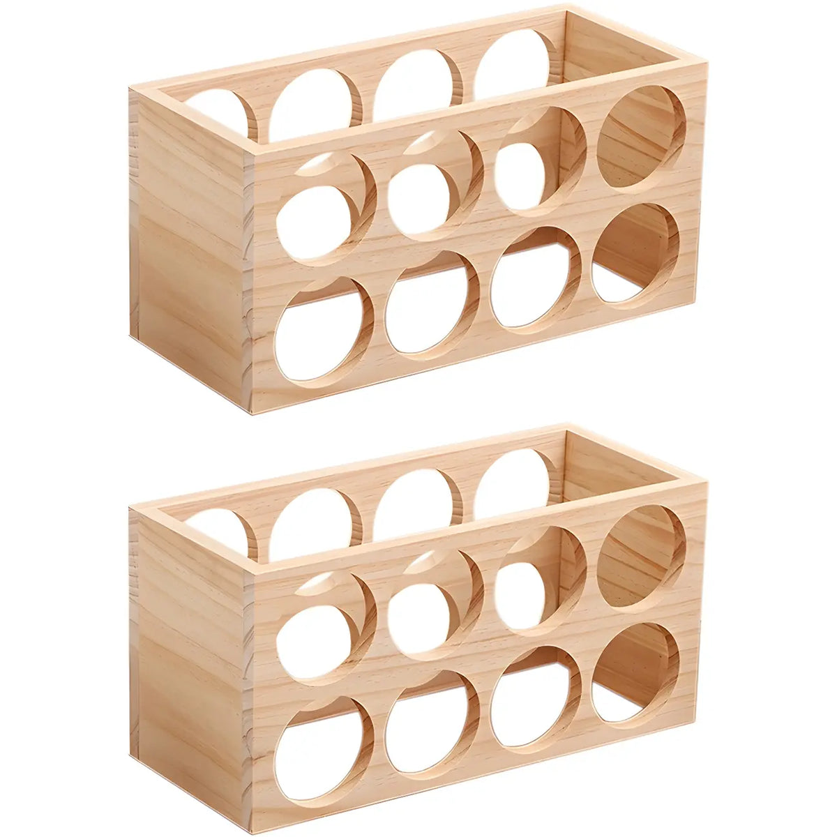 Présentoir à Vin Empilable en Bois Naturel pour Comptoir