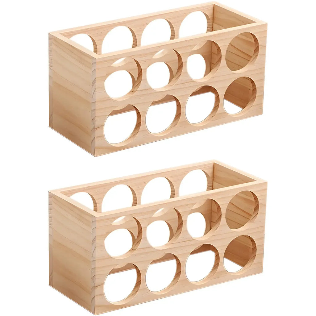 Présentoir à Vin Empilable en Bois Naturel pour Comptoir