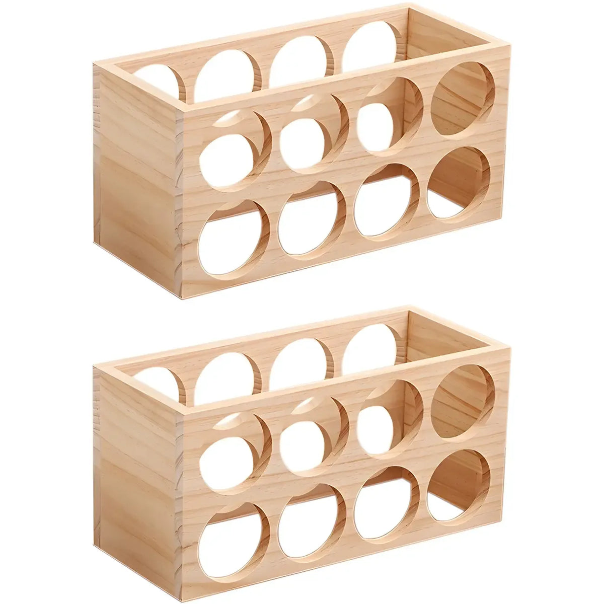 Présentoir à Vin Empilable en Bois Naturel pour Comptoir