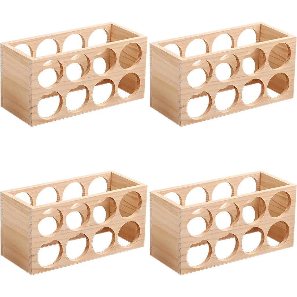 Présentoir à Vin Empilable en Bois Naturel pour Comptoir