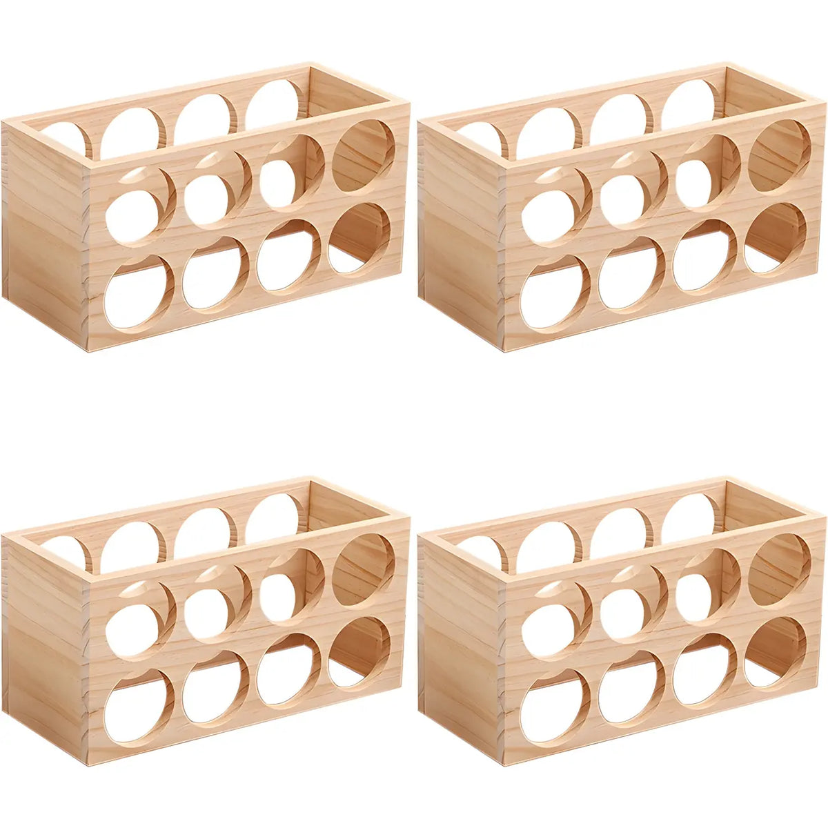Présentoir à Vin Empilable en Bois Naturel pour Comptoir